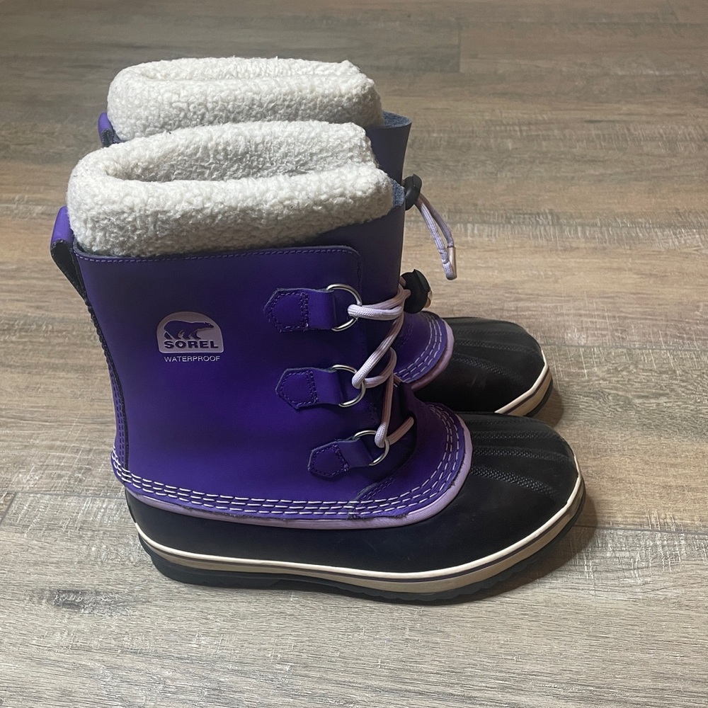 Purple and Black Winter Boots